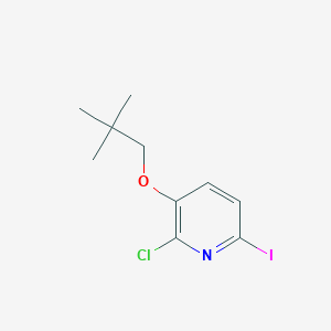 molecular formula C10H13ClINO B12071202 2-Chloro-3-(2,2-dimethylpropoxy)-6-iodopyridine 