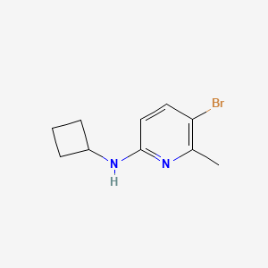 molecular formula C10H13BrN2 B12071237 5-Bromo-N-cyclobutyl-6-methylpyridin-2-amine 