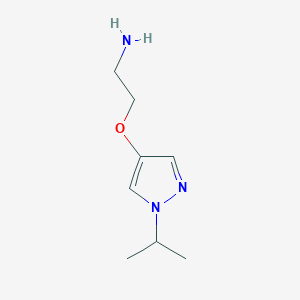 molecular formula C8H15N3O B12071248 2-{[1-(Propan-2-yl)-1H-pyrazol-4-yl]oxy}ethan-1-amine 