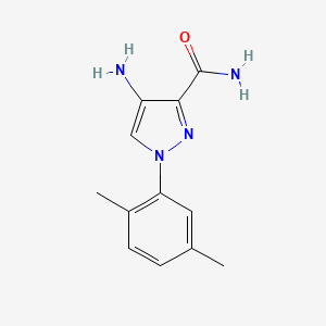 molecular formula C12H14N4O B12071285 4-Amino-1-(2,5-dimethylphenyl)-1H-pyrazole-3-carboxamide CAS No. 1201436-75-0