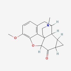 molecular formula C19H21NO3 B1207129 10-Methoxy-4-methyl-12-oxa-4-azahexacyclo[9.7.1.01,13.05,18.07,19.015,17]nonadeca-7(19),8,10-trien-14-one 