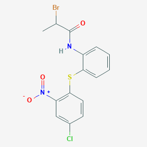 N1-(2-[(4-Chloro-2-nitrophenyl)thio]phenyl)-2-bromopropanamide