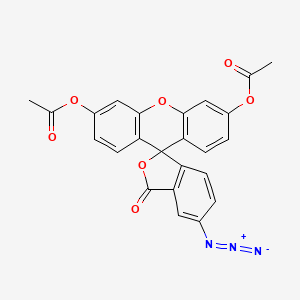 molecular formula C24H15N3O7 B1207130 Azidofluorescein diacetate CAS No. 77162-07-3