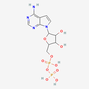 [5-(4-Aminopyrrolo[2,3-d]pyrimidin-7-yl)-3,4-dihydroxyoxolan-2-yl]methyl phosphono hydrogen phosphate