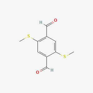 molecular formula C10H10O2S2 B12071377 2,5-Bis(methylthio)terephthalaldehyde 