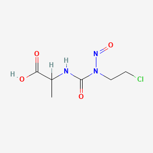 molecular formula C6H10ClN3O4 B1207138 N-((2-Chloroethyl)nitrosocarbamoyl)alanine CAS No. 52320-86-2