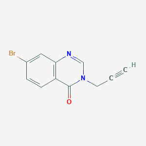 molecular formula C11H7BrN2O B12071382 7-Bromo-3-(prop-2-yn-1-yl)-3,4-dihydroquinazolin-4-one 