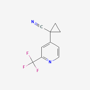 molecular formula C10H7F3N2 B12071401 1-[2-(Trifluoromethyl)-4-pyridyl]cyclopropanecarbonitrile 