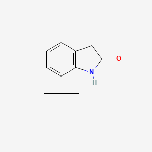 molecular formula C12H15NO B12071412 7-(tert-Butyl)indolin-2-one 