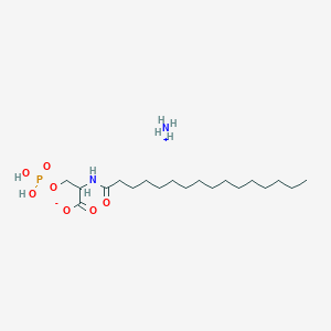 molecular formula C19H41N2O7P B12071448 N-palmitoyl-serine phosphoric acid (ammonium salt) 