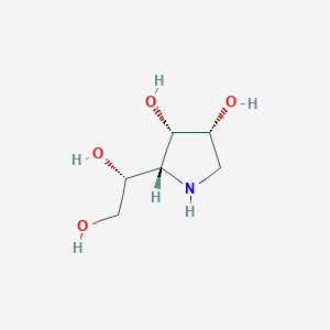 molecular formula C6H13NO4 B1207147 1,4-Dideoxy-1,4-iminomannitol CAS No. 95189-02-9