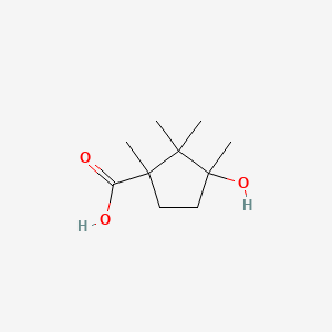 molecular formula C10H18O3 B1207151 3-Hydroxy-1,2,2,3-tetramethylcyclopentane-1-carboxylic acid CAS No. 97613-67-7