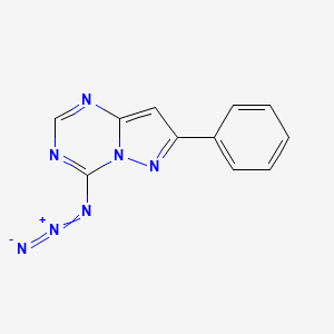 molecular formula C11H7N7 B1207152 4-Azido-7-phenylpyrazolo[1,5-a][1,3,5]triazine CAS No. 55824-91-4