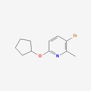 3-Bromo-6-(cyclopentyloxy)-2-methylpyridine