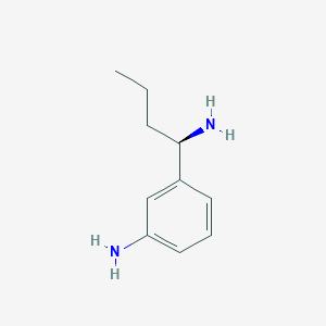 molecular formula C10H16N2 B12071580 3-((1r)-1-Aminobutyl)phenylamine 