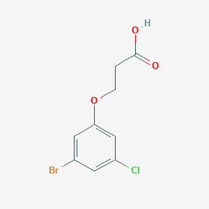 molecular formula C9H8BrClO3 B12071585 3-(3-Bromo-5-chlorophenoxy)propanoic acid 