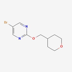 molecular formula C10H13BrN2O2 B12071617 5-Bromo-2-(tetrahydro-pyran-4-ylmethoxy)-pyrimidine 