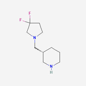 molecular formula C10H18F2N2 B12071621 (3R)-3-[(3,3-Difluoropyrrolidin-1-yl)methyl]piperidine 