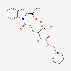 B1207165 1-(N-Carbobenzoxy-gamma-glutamyl)indoline-2-carboxylic acid CAS No. 97975-31-0
