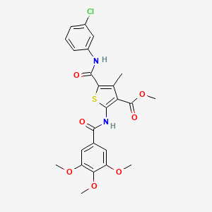 Methyl 5-((3-chlorophenyl)carbamoyl)-4-methyl-2-(3,4,5-trimethoxybenzamido)thiophene-3-carboxylate