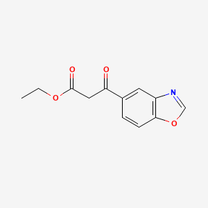 molecular formula C12H11NO4 B12071659 Ethyl 3-(benzo[d]oxazol-5-yl)-3-oxopropanoate 