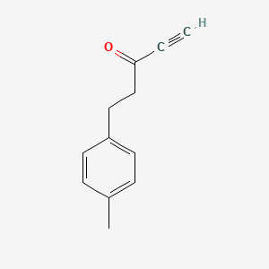 molecular formula C12H12O B12071661 5-p-Tolyl-pent-1-yn-3-one 