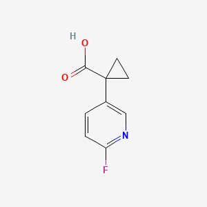 molecular formula C9H8FNO2 B12071667 1-(6-Fluoro-3-pyridyl)cyclopropanecarboxylic acid 