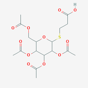 3-[3,4,5-Triacetyloxy-6-(acetyloxymethyl)oxan-2-yl]sulfanylpropanoic acid