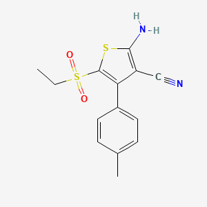 2-Amino-5-(ethylsulfonyl)-4-(p-tolyl)thiophene-3-carbonitrile