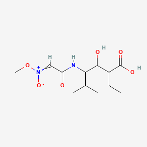 molecular formula C12H22N2O6 B1207170 2-[(5-Carboxy-4-hydroxy-2-methylheptan-3-yl)amino]-N-methoxy-2-oxoethanimine oxide 