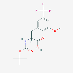 molecular formula C16H20F3NO5 B12071703 2-((tert-Butoxycarbonyl)amino)-3-(3-methoxy-5-(trifluoromethyl)phenyl)propanoic acid 