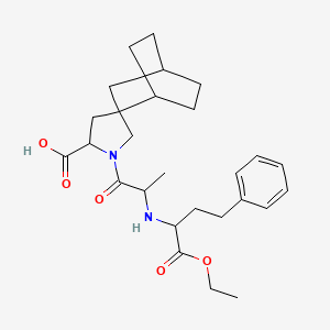 (3'S-(1'(R*(R*)),3'alpha,5'beta))-1'-(2-((1-(Ethoxycarbonyl)-3-phenylpropyl)amino)-1-oxopropyl)spiro(bicyclo(2.2.2)octane-2,3'-pyrrolidine)-5'-carboxylic acid