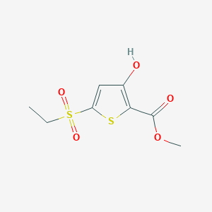 molecular formula C8H10O5S2 B12071724 Methyl 5-(ethylsulfonyl)-3-hydroxythiophene-2-carboxylate 