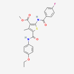 Methyl 5-((4-ethoxyphenyl)carbamoyl)-2-(4-fluorobenzamido)-4-methylthiophene-3-carboxylate