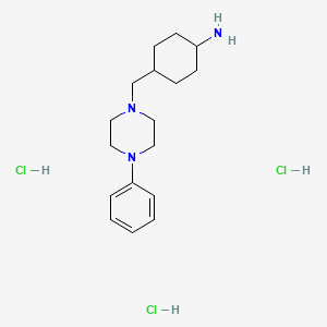 (1r,4r)-4-((4-Phenylpiperazin-1-yl)methyl)cyclohexanamine trihydrochloride