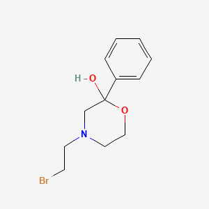 molecular formula C12H16BrNO2 B1207179 4-(2-Bromoethyl)-2-phenylmorpholin-2-ol CAS No. 83291-95-6