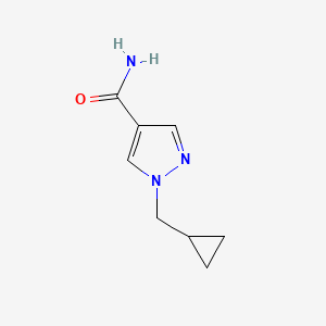 molecular formula C8H11N3O B12071816 1-(Cyclopropylmethyl)-1H-pyrazole-4-carboxamide 