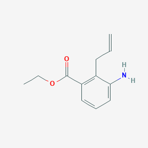 molecular formula C12H15NO2 B12071824 Ethyl 2-allyl-3-aminobenzoate 