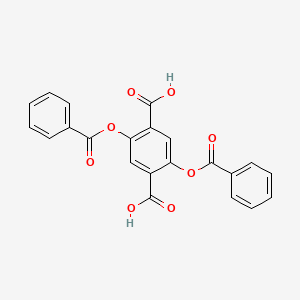 molecular formula C22H14O8 B12071867 1,4-Benzenedicarboxylic acid, 2,5-bis(benzoyloxy)- CAS No. 141405-79-0