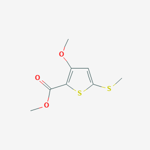 molecular formula C8H10O3S2 B12071884 Methyl 3-methoxy-5-(methylthio)thiophene-2-carboxylate 