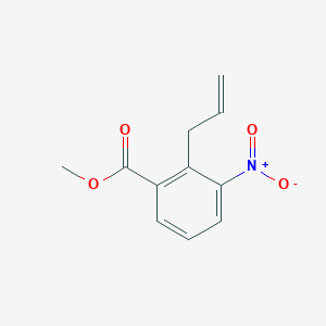 molecular formula C11H11NO4 B12071911 Methyl 2-allyl-3-nitrobenzoate 