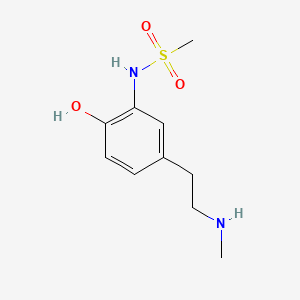 molecular formula C10H16N2O3S B1207193 N-(2-Hydroxy-5-(2-(methylamino)ethyl)phenyl)methanesulfonamide CAS No. 93565-14-1