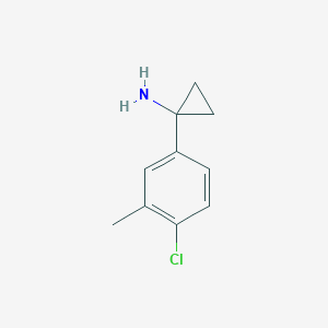 molecular formula C10H12ClN B12071942 1-(4-Chloro-3-methylphenyl)cyclopropan-1-amine 