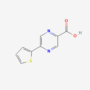 molecular formula C9H6N2O2S B12071946 5-(Thiophen-2-yl)pyrazine-2-carboxylic acid 