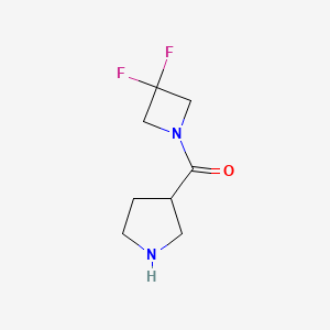 molecular formula C8H12F2N2O B12071952 (3,3-Difluoroazetidin-1-yl)(pyrrolidin-3-yl)methanone 