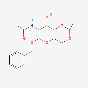 molecular formula C18H25NO6 B12071960 Benzyl 2-Acetamido-2-deoxy-4,6-O-isopropylidene-D-galactopyranoside 