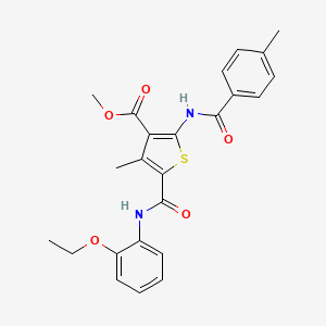 Methyl 5-((2-ethoxyphenyl)carbamoyl)-4-methyl-2-(4-methylbenzamido)thiophene-3-carboxylate