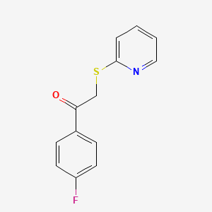 molecular formula C13H10FNOS B1207198 1-(4-Fluorophenyl)-2-(2-pyridinylthio)ethanone 