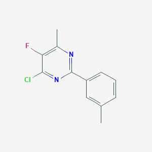 molecular formula C12H10ClFN2 B12072063 4-Chloro-5-fluoro-6-methyl-2-(3-methylphenyl)pyrimidine 