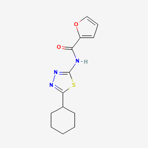 molecular formula C13H15N3O2S B1207212 N-(5-cyclohexyl-1,3,4-thiadiazol-2-yl)-2-furancarboxamide 
